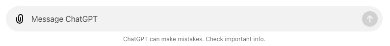Picture of the chatgpt can make mistakes message